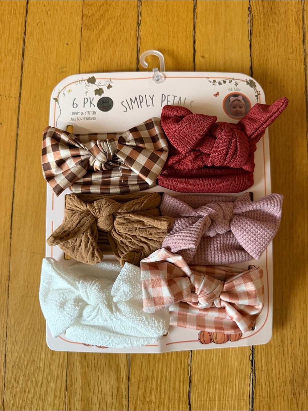 Kids 6-Pack Headwrap Set - Mauve, Rust, Brown, Pink & Ivory